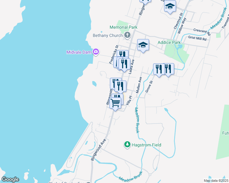 map of restaurants, bars, coffee shops, grocery stores, and more near 600 Ringwood Avenue in Wanaque