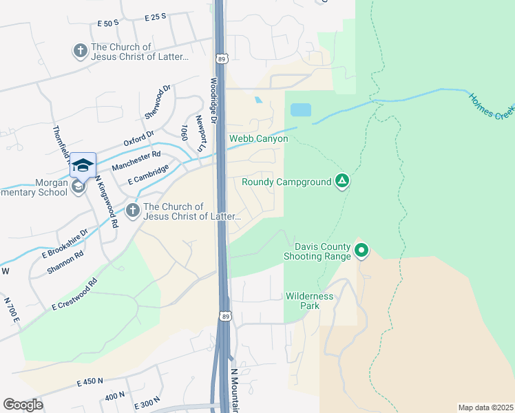 map of restaurants, bars, coffee shops, grocery stores, and more near 983 North Cambridge Way in Kaysville