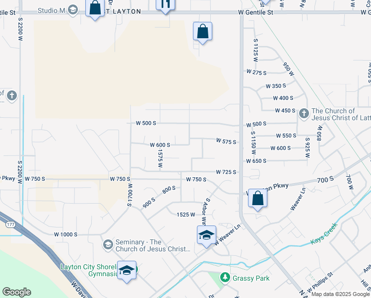 map of restaurants, bars, coffee shops, grocery stores, and more near 1455 West 600 South in Layton