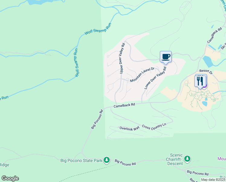 map of restaurants, bars, coffee shops, grocery stores, and more near 119 Laurel Court in Tannersville
