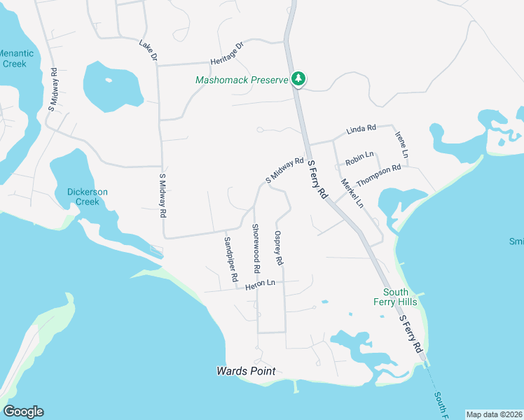 map of restaurants, bars, coffee shops, grocery stores, and more near 138 South Midway Road in Shelter Island