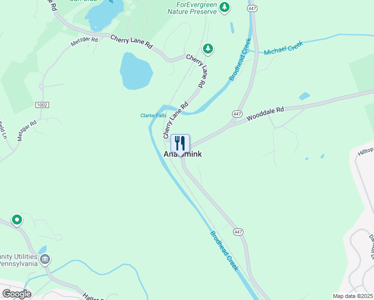 map of restaurants, bars, coffee shops, grocery stores, and more near in Monroe County