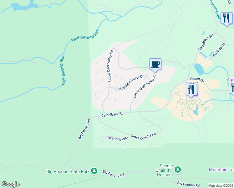 map of restaurants, bars, coffee shops, grocery stores, and more near 429 Birch Court in Tannersville