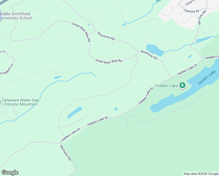 map of restaurants, bars, coffee shops, grocery stores, and more near 38 Rising Meadow Way in East Stroudsburg