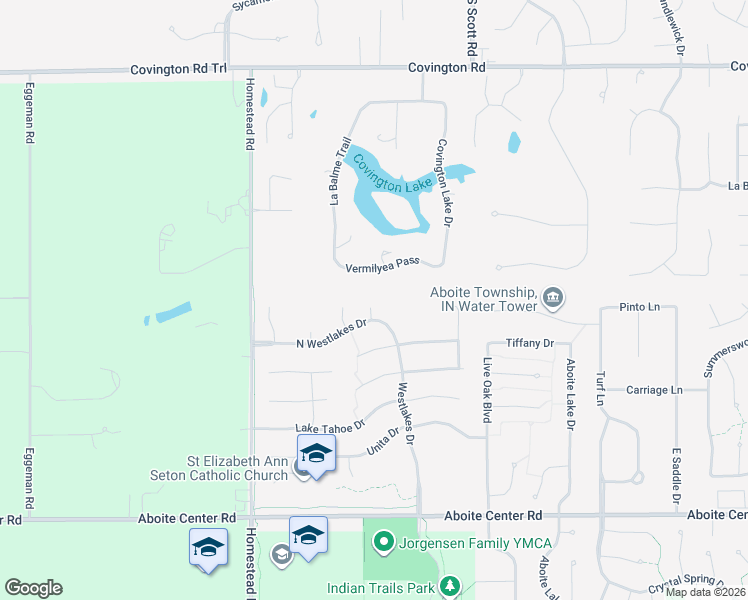 map of restaurants, bars, coffee shops, grocery stores, and more near 3518 Cut Bank Cove in Fort Wayne
