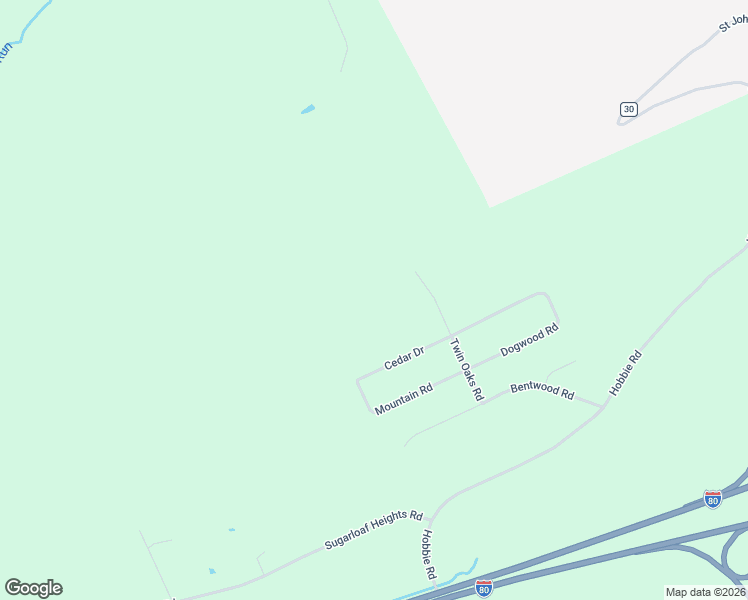 map of restaurants, bars, coffee shops, grocery stores, and more near 410 Cedar Drive in Drums