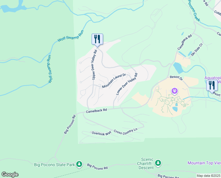 map of restaurants, bars, coffee shops, grocery stores, and more near 441 Maple Court in Tannersville