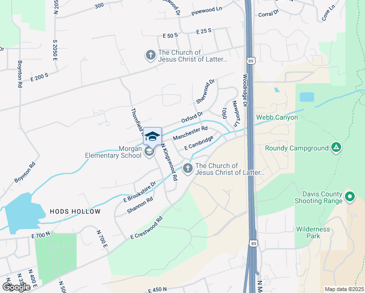 map of restaurants, bars, coffee shops, grocery stores, and more near 1068 North Bedford Street in Kaysville