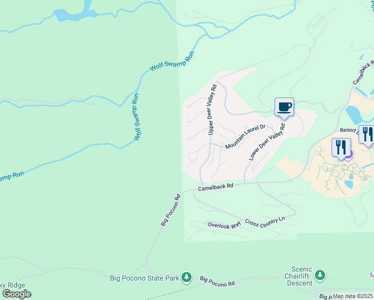map of restaurants, bars, coffee shops, grocery stores, and more near 131 Laurel Court in Tannersville