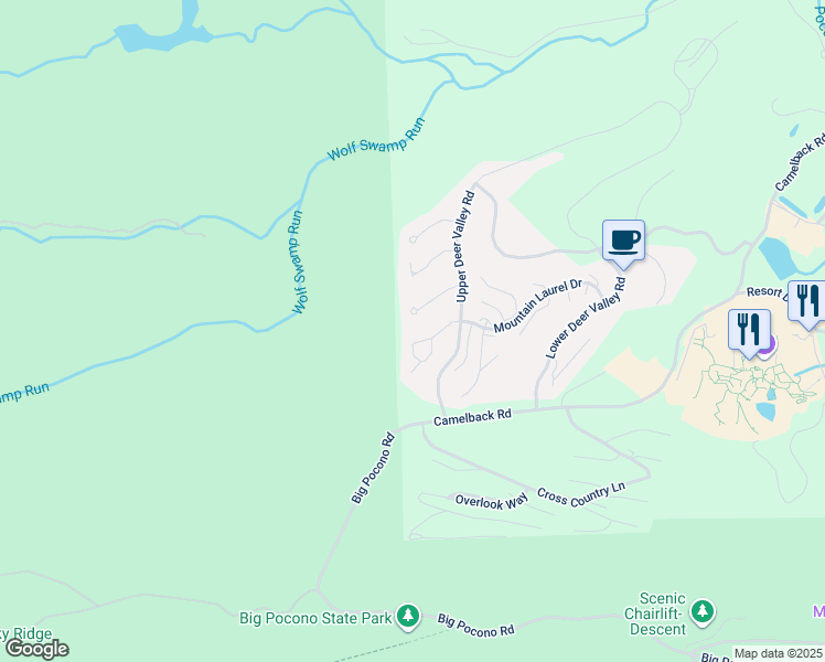map of restaurants, bars, coffee shops, grocery stores, and more near 131 Laurel Court in Tannersville