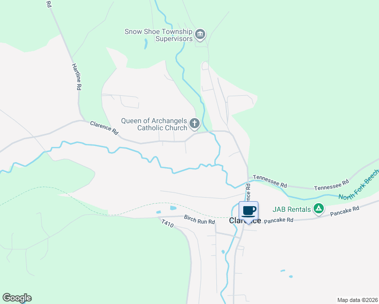 map of restaurants, bars, coffee shops, grocery stores, and more near 1120 Clarence Road in Clarence