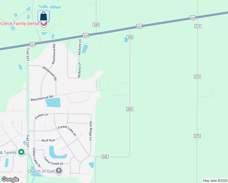 map of restaurants, bars, coffee shops, grocery stores, and more near 16250 Beechwood Road in Findlay