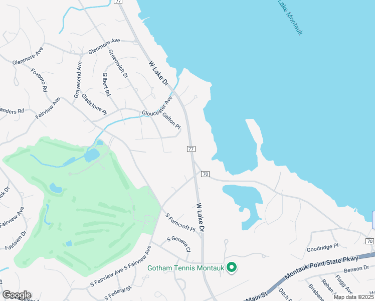 map of restaurants, bars, coffee shops, grocery stores, and more near 153 West Lake Drive in Montauk