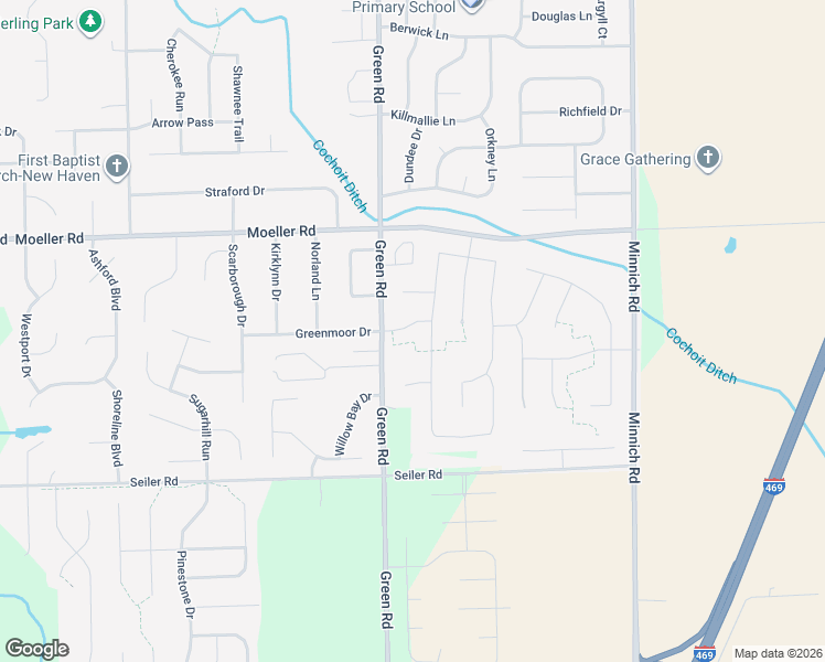 map of restaurants, bars, coffee shops, grocery stores, and more near 10195 Greenmoor Drive in New Haven