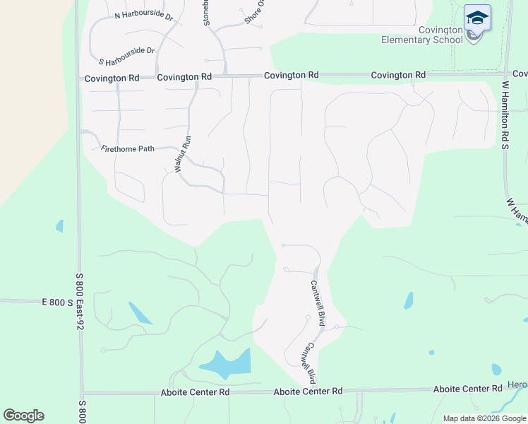 map of restaurants, bars, coffee shops, grocery stores, and more near Treviso Cove in Fort Wayne