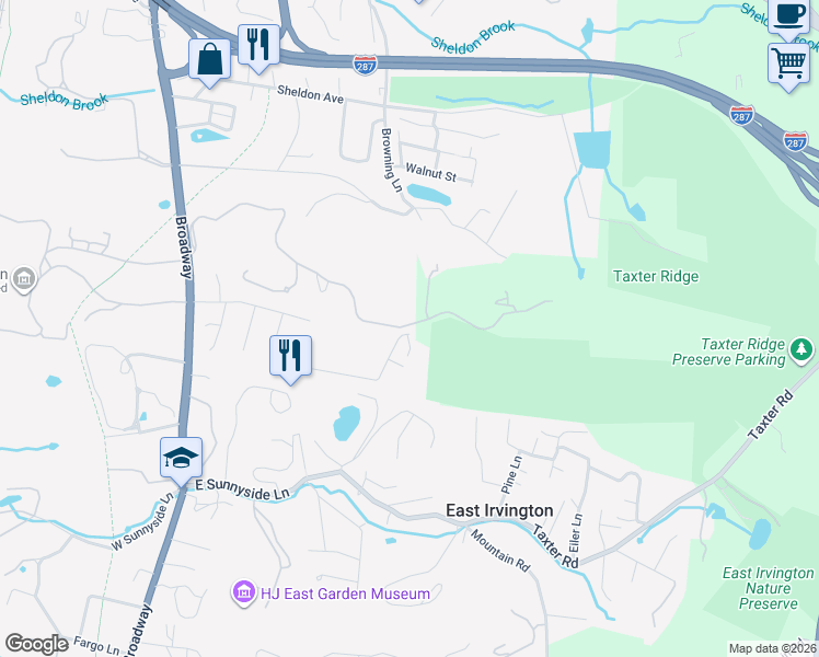 map of restaurants, bars, coffee shops, grocery stores, and more near 94 Round A Bend Road in Tarrytown