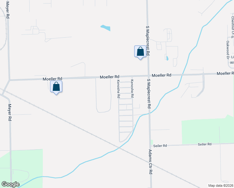 map of restaurants, bars, coffee shops, grocery stores, and more near 109 Kenosha Road in Fort Wayne
