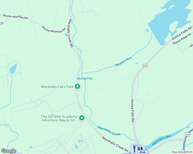 map of restaurants, bars, coffee shops, grocery stores, and more near 300 Marshalls Creek Road in East Stroudsburg