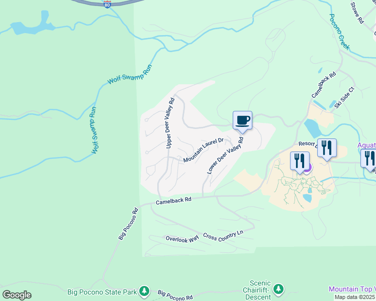 map of restaurants, bars, coffee shops, grocery stores, and more near 378 Linden Court in Tannersville