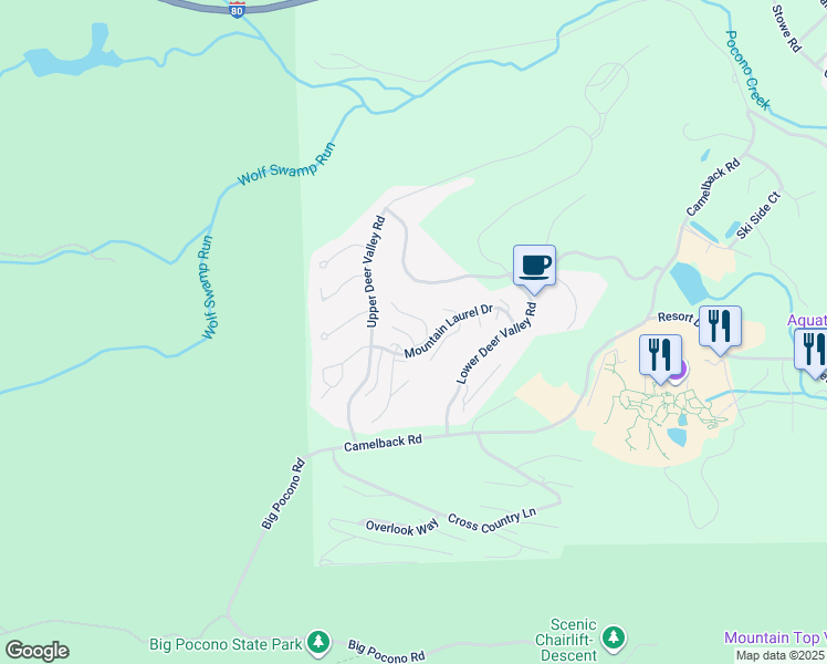 map of restaurants, bars, coffee shops, grocery stores, and more near 378 Linden Court in Tannersville
