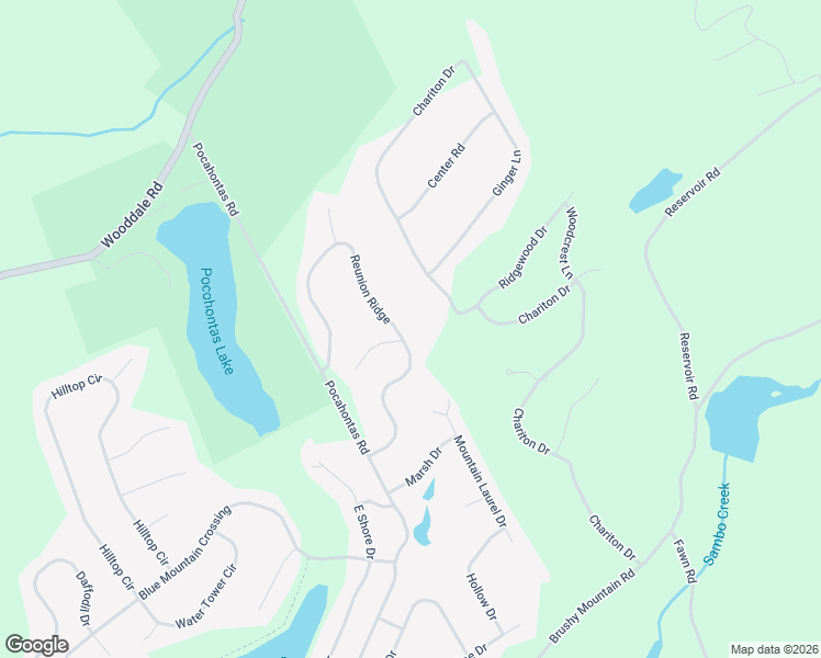 map of restaurants, bars, coffee shops, grocery stores, and more near 30 Reunion Ridge in East Stroudsburg