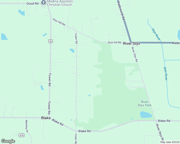 map of restaurants, bars, coffee shops, grocery stores, and more near 8101 Yoder Road in Seville