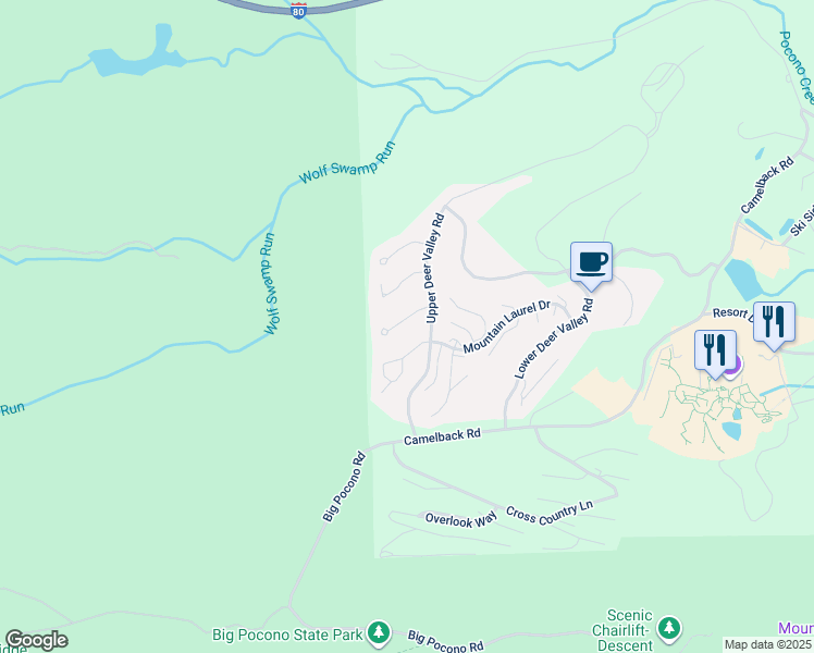 map of restaurants, bars, coffee shops, grocery stores, and more near 144 Pine Court in Tannersville