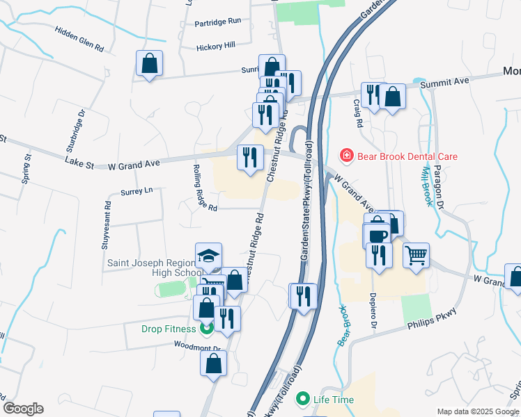 map of restaurants, bars, coffee shops, grocery stores, and more near in 