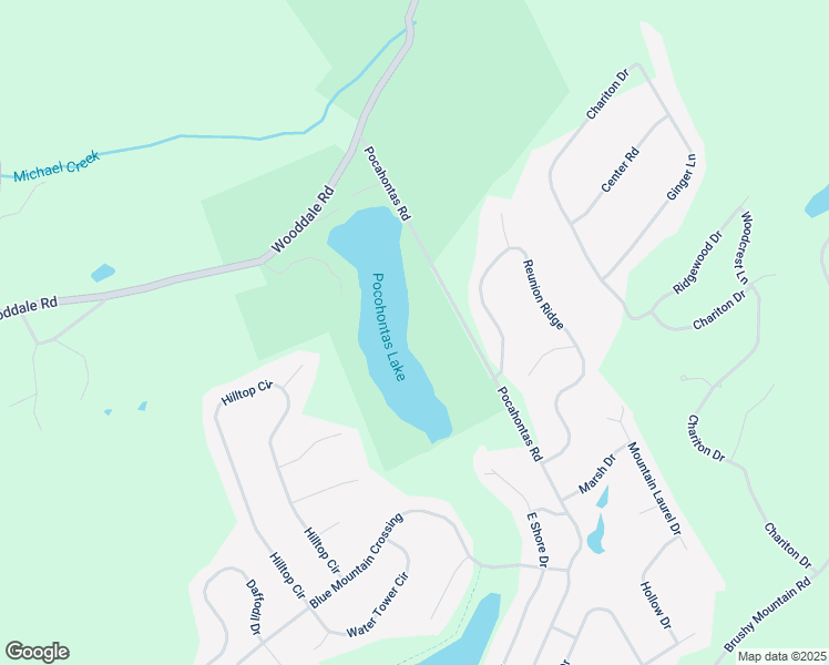 map of restaurants, bars, coffee shops, grocery stores, and more near 109 Spring House Lane in East Stroudsburg