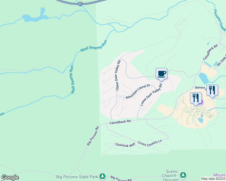 map of restaurants, bars, coffee shops, grocery stores, and more near 143 Pine Court in Tannersville