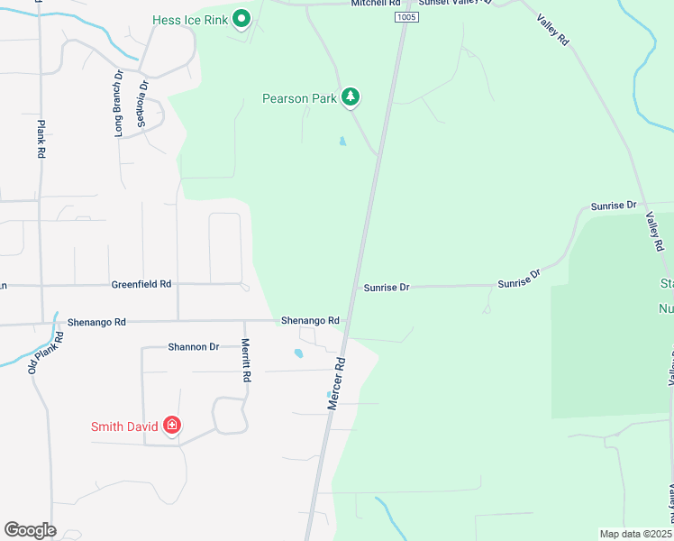 map of restaurants, bars, coffee shops, grocery stores, and more near 3175 Mercer Road in New Castle
