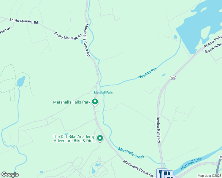 map of restaurants, bars, coffee shops, grocery stores, and more near 300 Marshalls Creek Road in East Stroudsburg