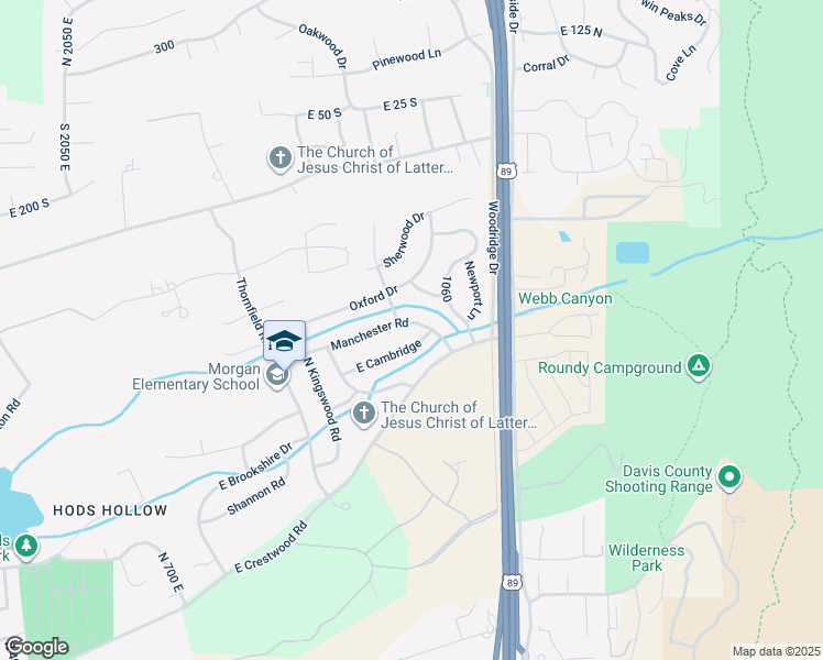 map of restaurants, bars, coffee shops, grocery stores, and more near 1102 Manchester Road in Kaysville