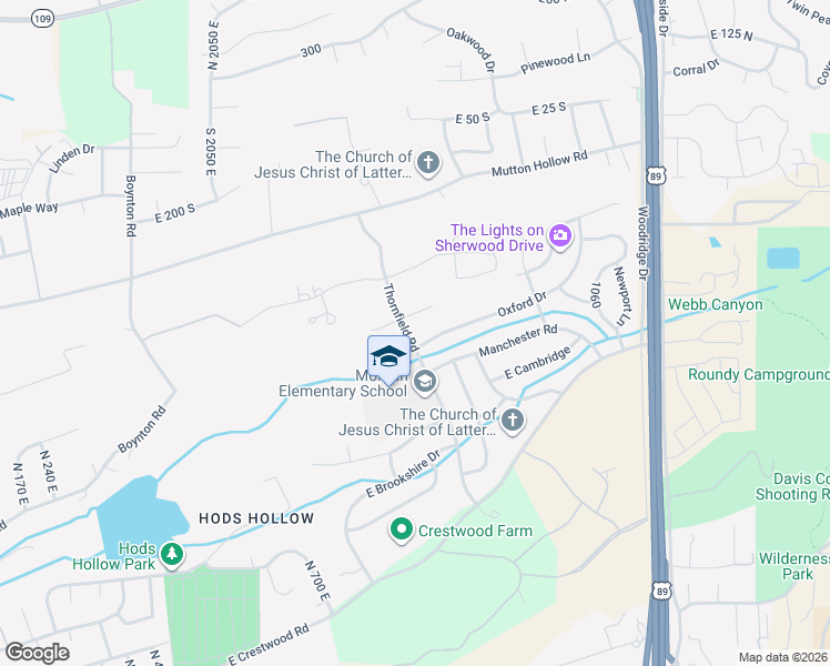 map of restaurants, bars, coffee shops, grocery stores, and more near 1170 Thornfield Rd in Kaysville