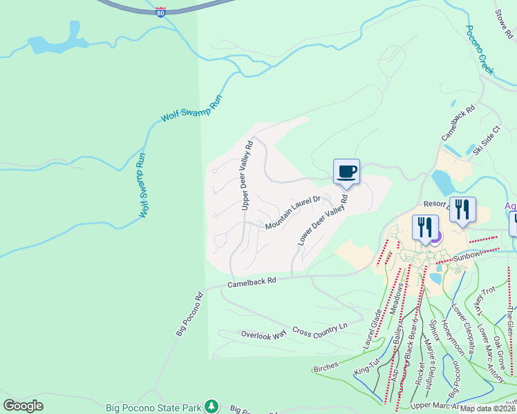 map of restaurants, bars, coffee shops, grocery stores, and more near 374 Linden Court in Tannersville