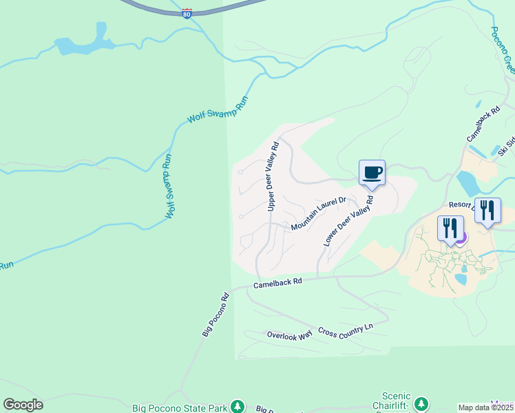map of restaurants, bars, coffee shops, grocery stores, and more near 143 Pine Court in Tannersville