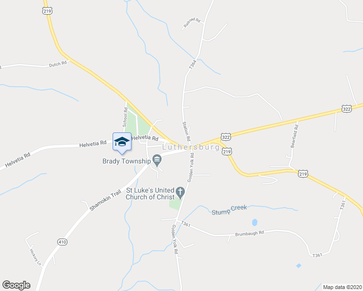 map of restaurants, bars, coffee shops, grocery stores, and more near 52 Carson Hill Road in Luthersburg