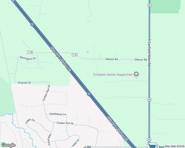 map of restaurants, bars, coffee shops, grocery stores, and more near 6343 Gibson Road in Canfield