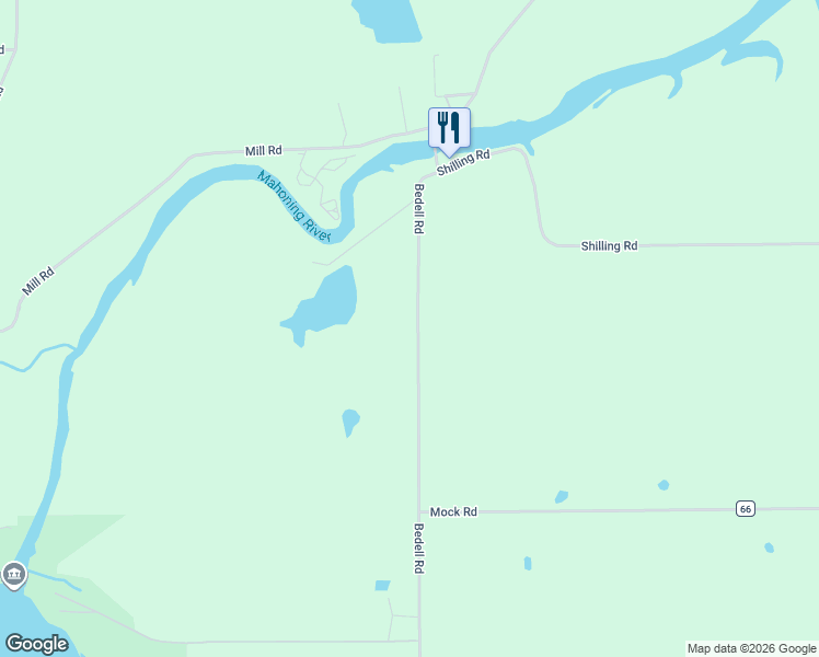 map of restaurants, bars, coffee shops, grocery stores, and more near 4544 Bedell Road in Berlin Center