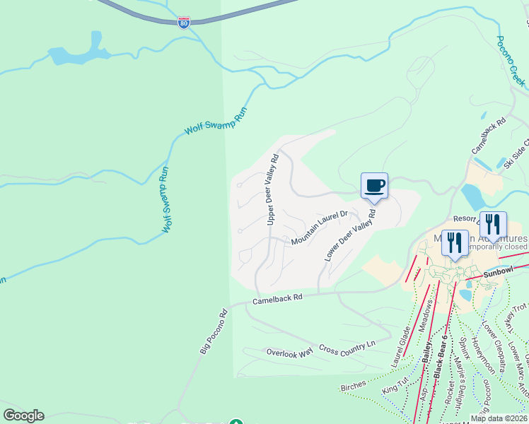 map of restaurants, bars, coffee shops, grocery stores, and more near 141 Pine Court in Tannersville