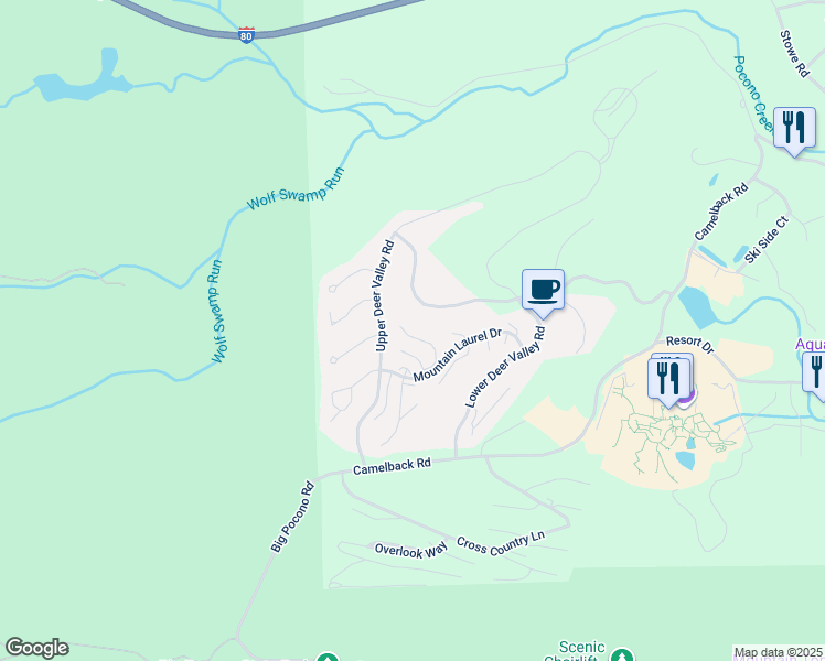 map of restaurants, bars, coffee shops, grocery stores, and more near 360 Juniper Court in Tannersville