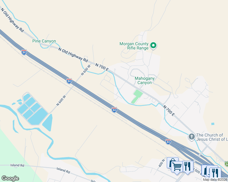 map of restaurants, bars, coffee shops, grocery stores, and more near 880 North 600 East in Morgan