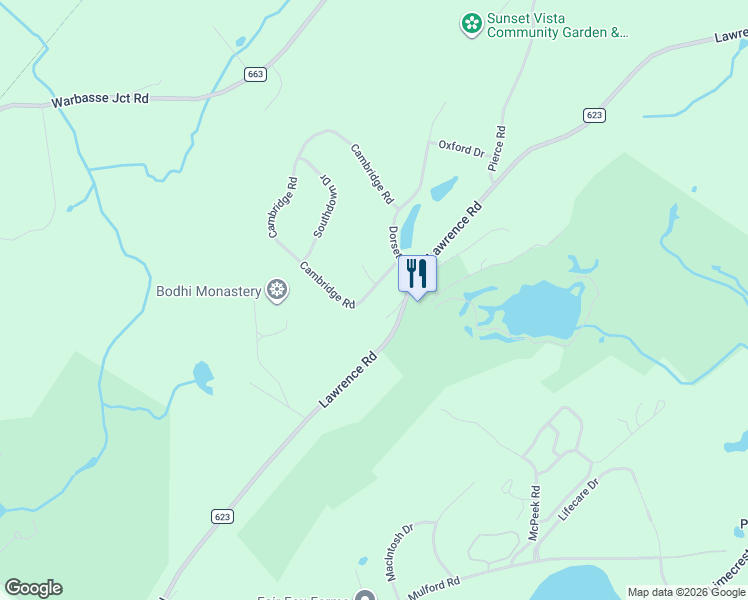 map of restaurants, bars, coffee shops, grocery stores, and more near 85 Lawrence Road in Lafayette