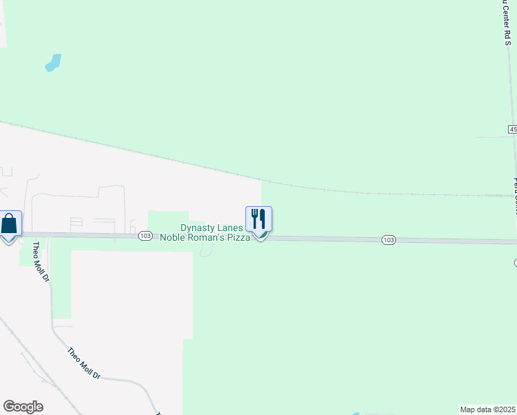 map of restaurants, bars, coffee shops, grocery stores, and more near 3084 Ohio 103 in Willard