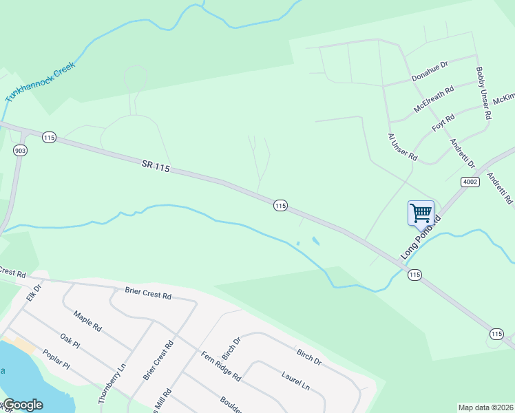 map of restaurants, bars, coffee shops, grocery stores, and more near 4775 SR 115 in Long Pond