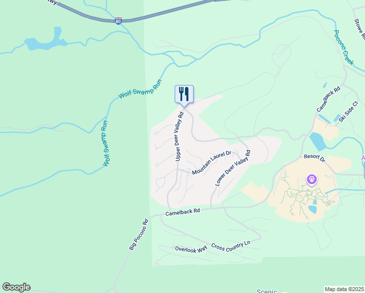 map of restaurants, bars, coffee shops, grocery stores, and more near 365 Juniper Court in Tannersville