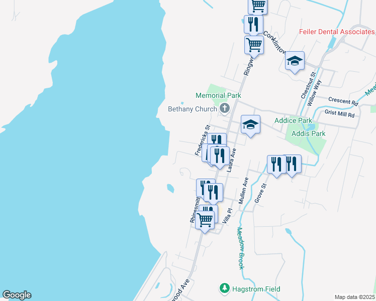 map of restaurants, bars, coffee shops, grocery stores, and more near 32 Stephens Avenue in Wanaque
