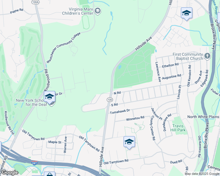 map of restaurants, bars, coffee shops, grocery stores, and more near 212 North Road in White Plains