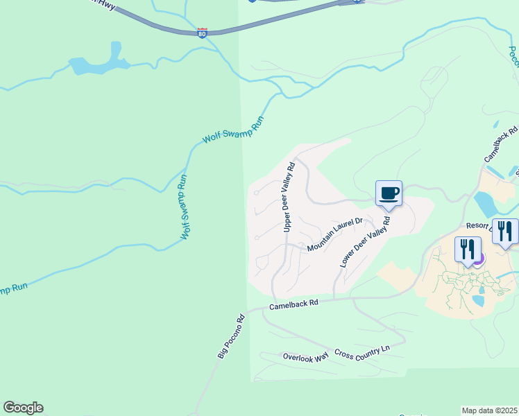 map of restaurants, bars, coffee shops, grocery stores, and more near 180 Hawthorne Court in Tannersville