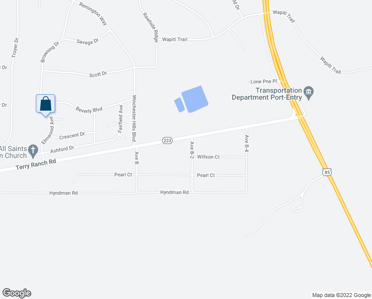 map of restaurants, bars, coffee shops, grocery stores, and more near 619 Terry Ranch Road in Cheyenne